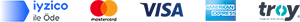iyzico ile öde — Mastercard, Visa, Amex, Troy